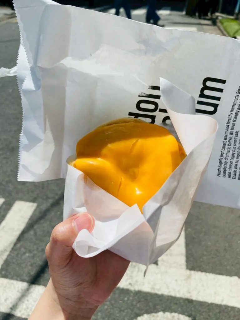 ポテトチーズベーグルの断面