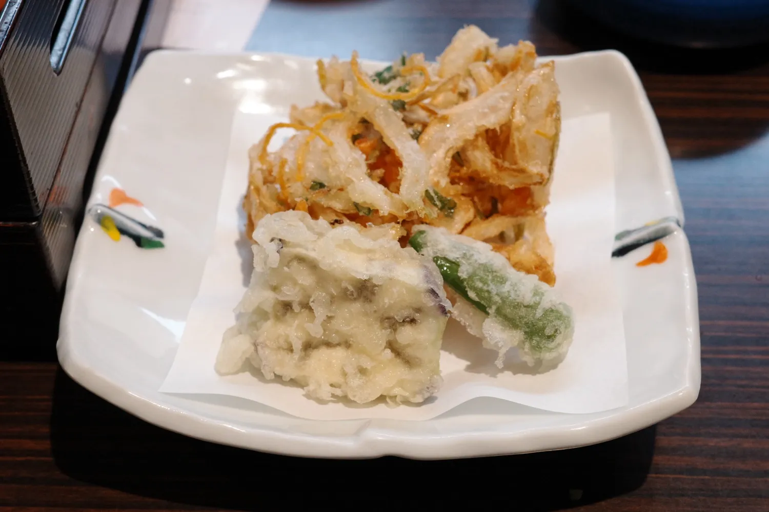 季の湯 雪月花の夕食の天ぷら